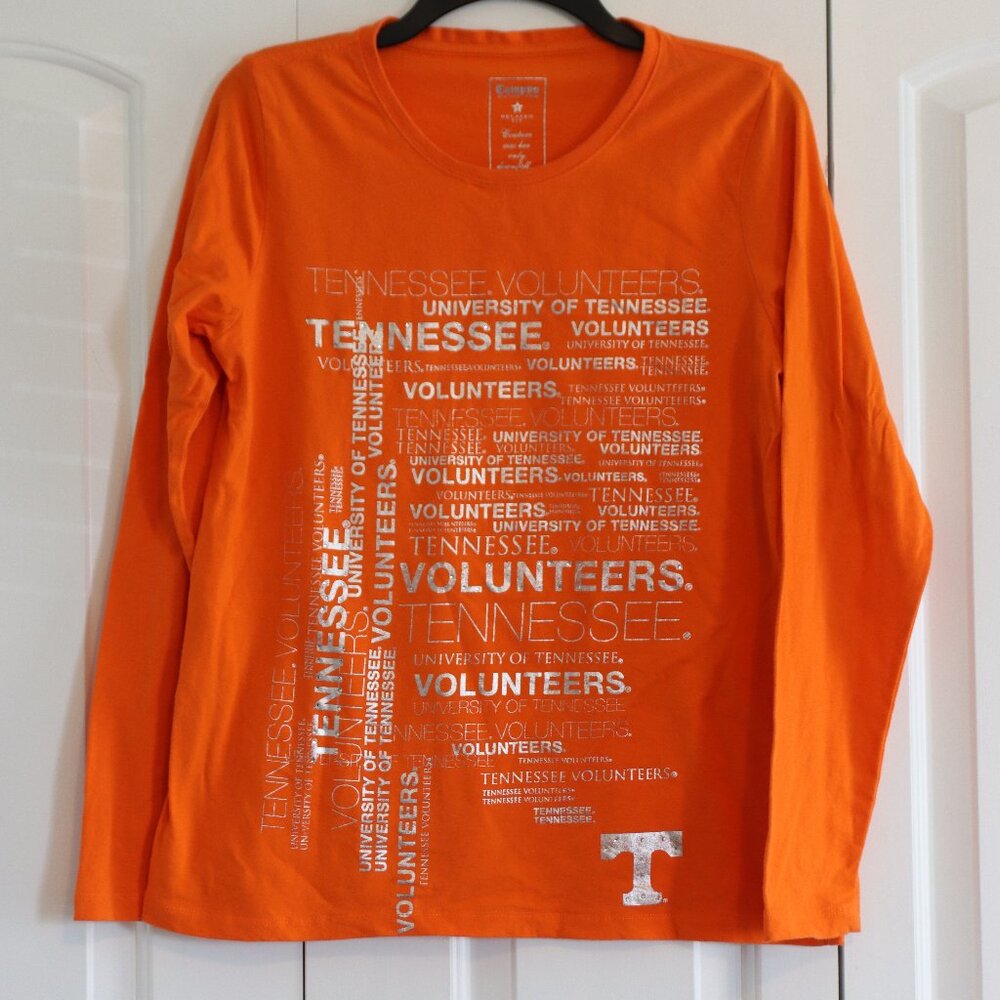 Campus Couture UT Tennessee Volunteers Orange LS Crew Neck Shirt Women's size M